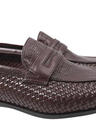 Туфли мужские из натуральной кожи, на низком ходу, коричневые, lido marinozi, 41