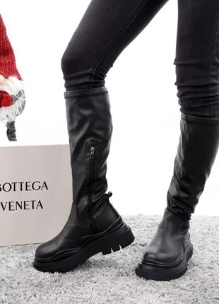 Жіночі черевики bottega veneta зимові10 фото