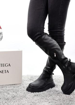 Жіночі черевики bottega veneta зимові4 фото