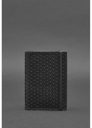 Кожаная обложка для паспорта 2.0 карбон черная