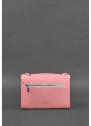 Жіноча шкіряна сумка-кросбоді lola рожева3 фото