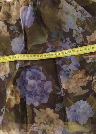 Невероятная юбка h&m принт цветы гортензия7 фото