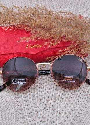 Красивые круглые солнцезащитные очки с боковой шорой gian marco venturi