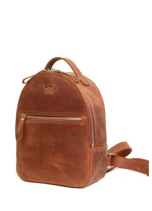 Шкіряний рюкзак groove s світло-коричневий вінтажний1 фото