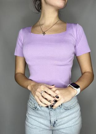 Женский лонгслив фиолетовый s