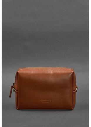 Кожаная косметичка-несессер 3.0 светло-коричневый краст