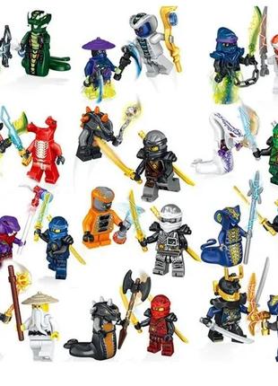 Набір фігурки чоловічки ниндзяго ninjago 24 штуки