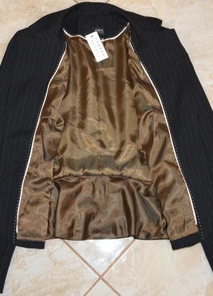 Брендовый черный пиджак жакет блейзер с карманами next вьетнам вискоза этикетка5 фото