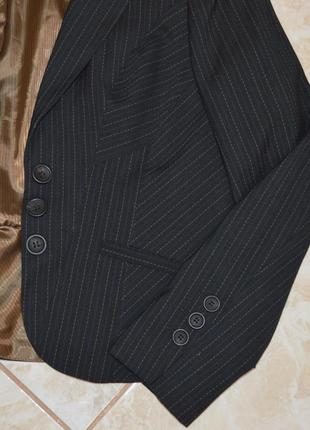 Брендовый черный пиджак жакет блейзер с карманами next вьетнам вискоза этикетка6 фото