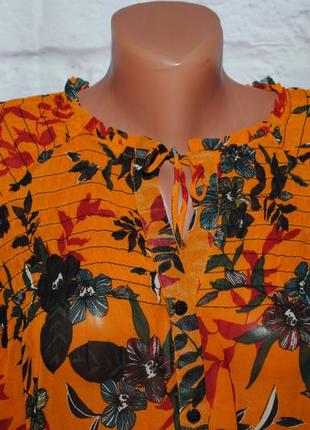 Блуза шифоновая с объемными рукавами "papaya"4 фото