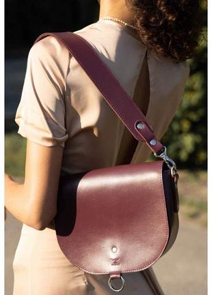 Женская кожаная сумка ruby l бордовая краст