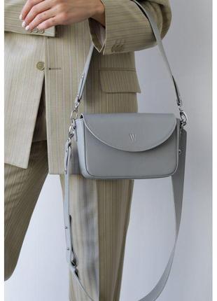 Жіноча шкіряна сумка «molly» сіра 13х21х6 см (tw-molly-grey)