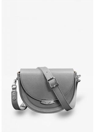 Женская кожаная сумка kira серая