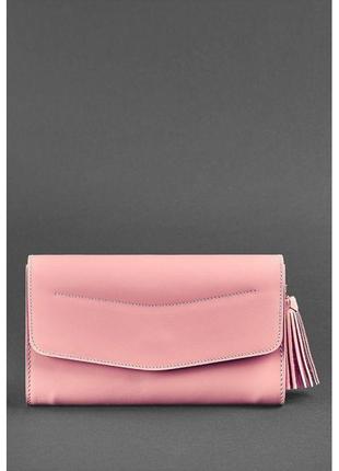 Кожаная женская сумка «элис» розовая (bn-bag-7-pink-peach)2 фото