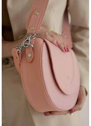 Женская кожаная сумка mandy розовая5 фото