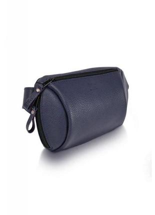 Кожаная поясная сумка easy синяя флотар