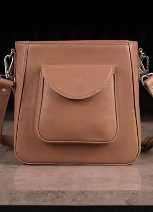 Женская кожаная сумка stella карамель краст7 фото