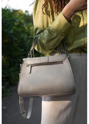 Жіноча шкіряна сумка ester сіра3 фото