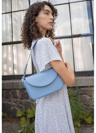 Женская кожаная сумка «molly» голубая 13х21х6 см (tw-molly-light-blue)