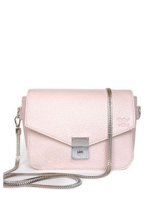 Жіноча шкіряна сумочка yoko пудрова