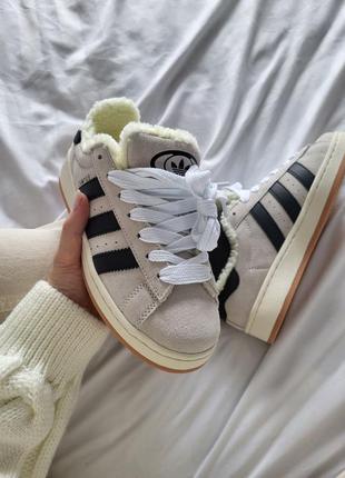 Зимние adidas campus beige