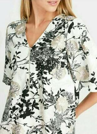 Блуза белая с цветочным принтом orsay