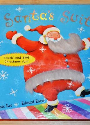 Santa suit touch and feel book , дитяча книга англійською