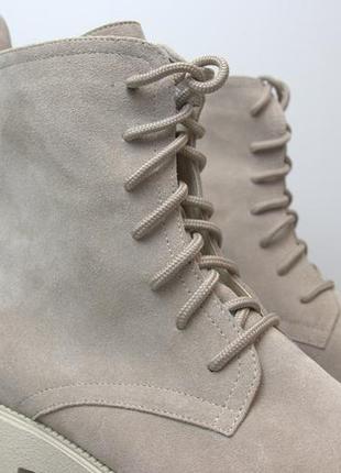 Кофейные замшевые ботинки зимняя демисезонная женская обувь больших размеров cosmo shoes new kate ii vel bs8 фото