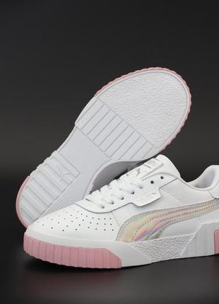 Шикарные кроссовки puma cali white pink3 фото