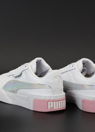 Шикарные кроссовки puma cali white pink4 фото