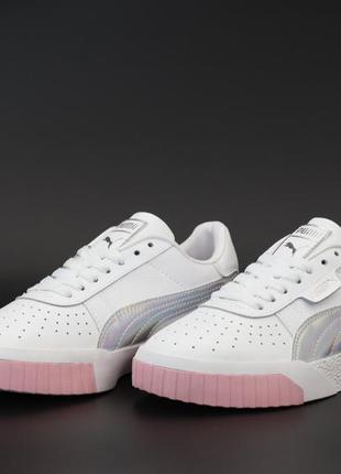 Шикарные кроссовки puma cali white pink6 фото