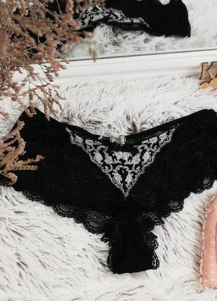 Фирменные высокие милейшие гипюровые трусики new look