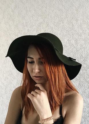 Шляпа кольору хакі, зелена, капелюх, шляпка2 фото