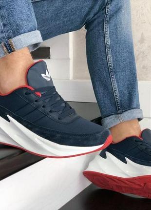 Р.43, 44 кросівки adidas sharks темно-сині/білі ks 9181
