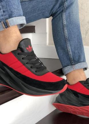 Р.45 кроссовки adidas sharks красно/черные