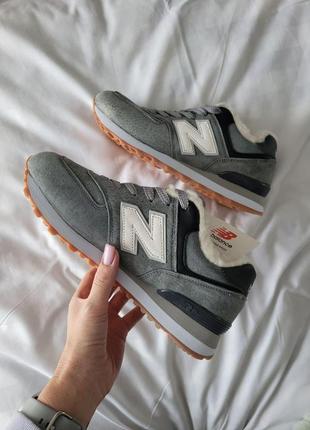 Жіночі кросівки new balance 574 зимові5 фото