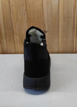 Дутики короткие черные женские зимние ботинки на двух молниях дутіки короткі чорні зимові жіночі (код: б3283)5 фото