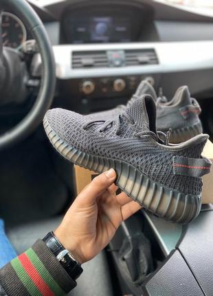 Кроссовки женские адедас изи буст черные adidas yeezy boost 350 black reflective laces, кроссовки адидас лезвия буст 350 рефлектив шнурки4 фото