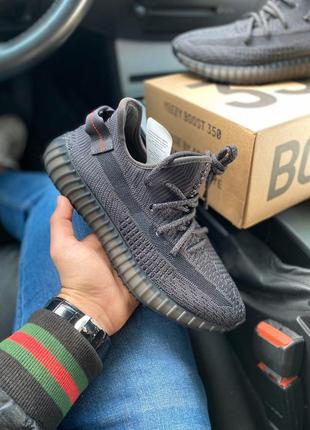 Кроссовки женские адедас изи буст черные adidas yeezy boost 350 black reflective laces, кроссовки адидас лезвия буст 350 рефлектив шнурки7 фото