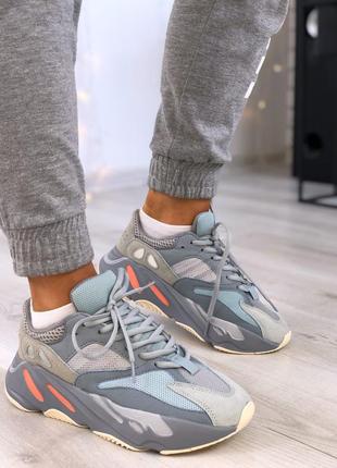 💝adidas yeezy boost 700 grey orange💝женские кроссовки адидас, кросівки ізі 700