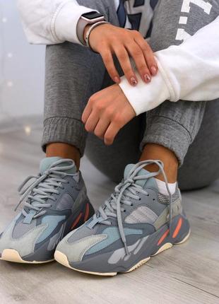 💝adidas yeezy boost 700 grey orange💝жіночі кросівки адідас, кросівки ізі 7006 фото