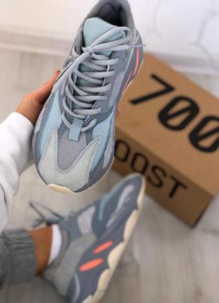 💝adidas yeezy boost 700 grey orange💝жіночі кросівки адідас, кросівки ізі 70010 фото