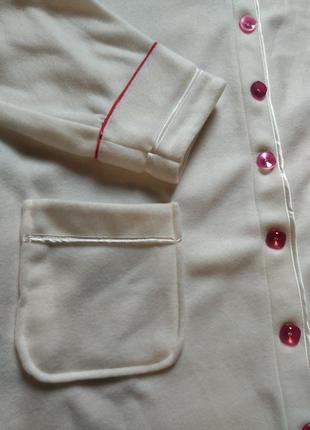 Теплий флісовий халат на гудзиках р. l, заміри на фото.5 фото