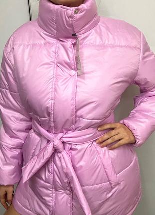Рожева зимова курточка4 фото