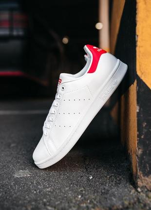 Adidas stan smith white red,  кеды/кроссовки адидас стен смит (36рр-45рр)  адідас стен сміт