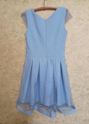 Платье  размер s голубого цвета2 фото