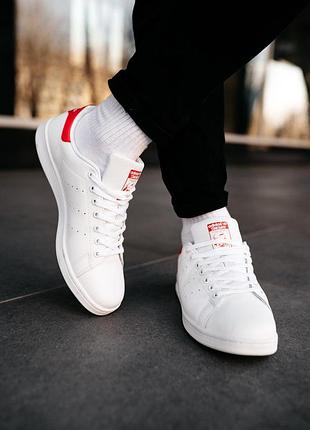 Adidas stan smith white red,  кеды/кроссовки адидас стен смит (36рр-45рр)  адідас стен сміт6 фото