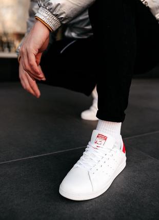 Adidas stan smith white red,  кеды/кроссовки адидас стен смит (36рр-45рр)  адідас стен сміт8 фото