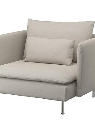 Ikea чехол на декоративную подушку на кресло сёдерхамн söderhamn, светло-бежевый