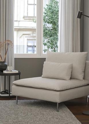 Ikea чехол на декоративную подушку на кресло сёдерхамн söderhamn, светло-бежевый